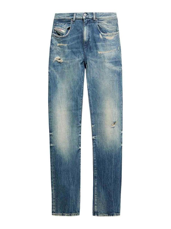 DIESEL: Jeans Rectos - Vaqueros Rectos - Azul