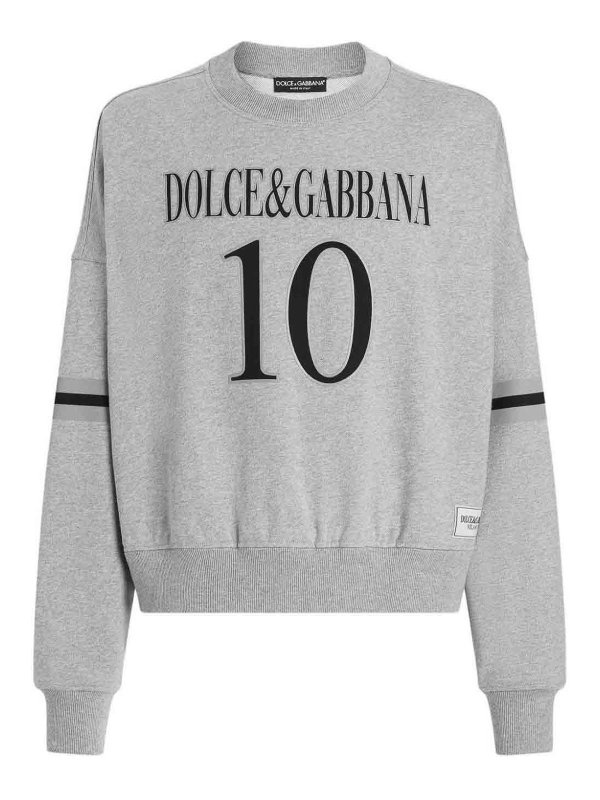 DOLCE & GABBANA: Sudaderas y suéteres - Sudadera - Gris