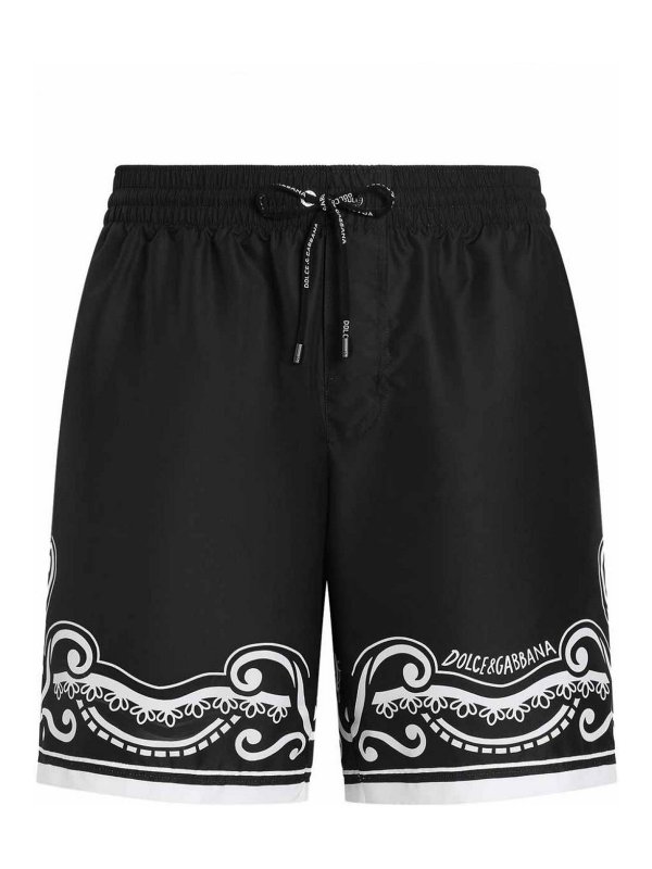 DOLCE & GABBANA: 水着 - スイムショーツ/スイムトランクス - 黒
