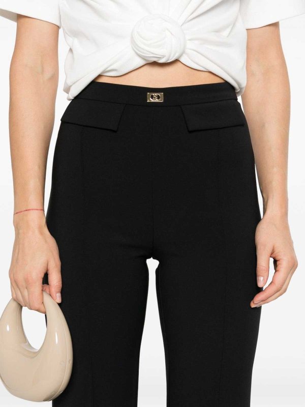 Elisabetta Franchi Black pants - Black - Women | PA07851E2110