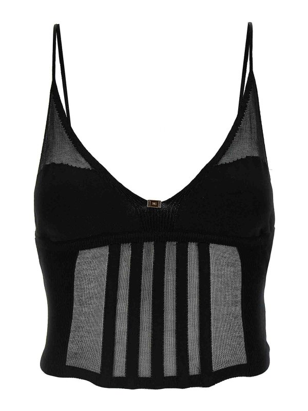 ELISABETTA FRANCHI: Tシャツ - Tシャツ - 黒