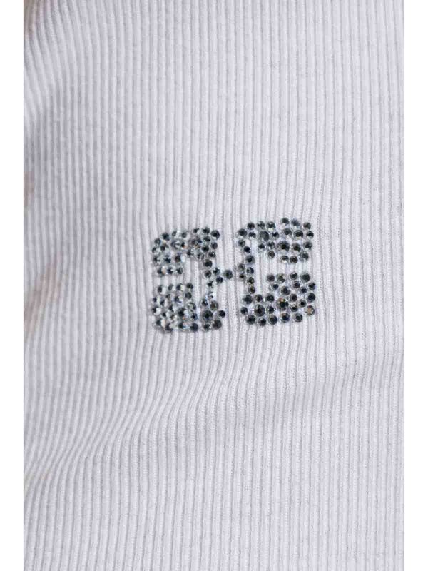 Cotton T-Shirt With Front Embroidered Logo shop online: GANNI