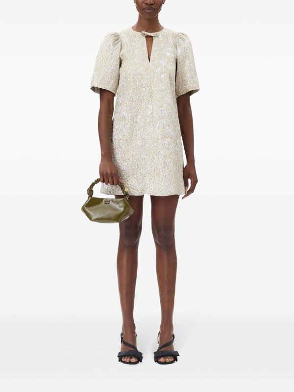 GANNI: Tシャツ online - ストレートジーンズ - 銀