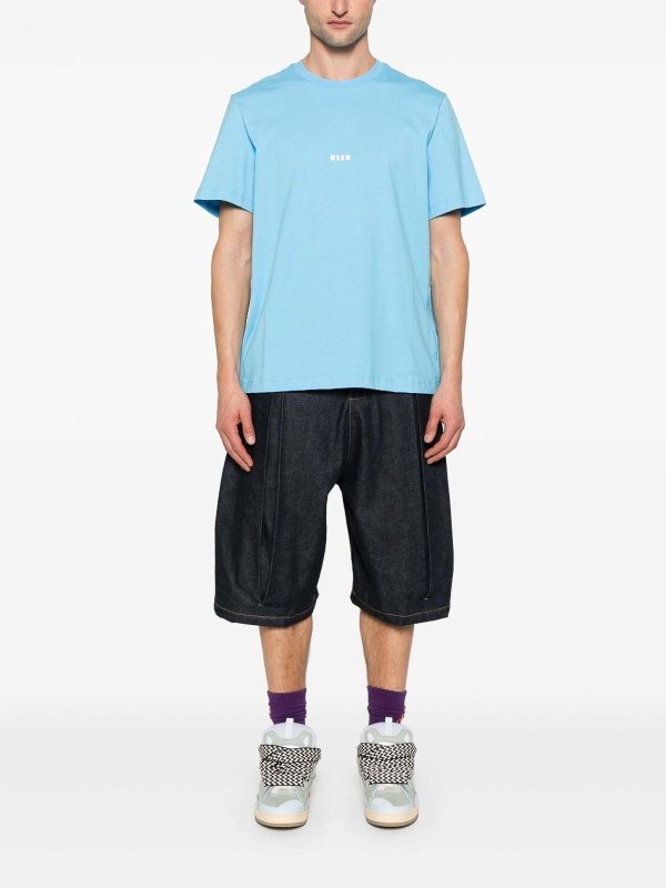 m.s.g.m.: t-shirts online - Cotton T-Shirt With Front Printed Logo