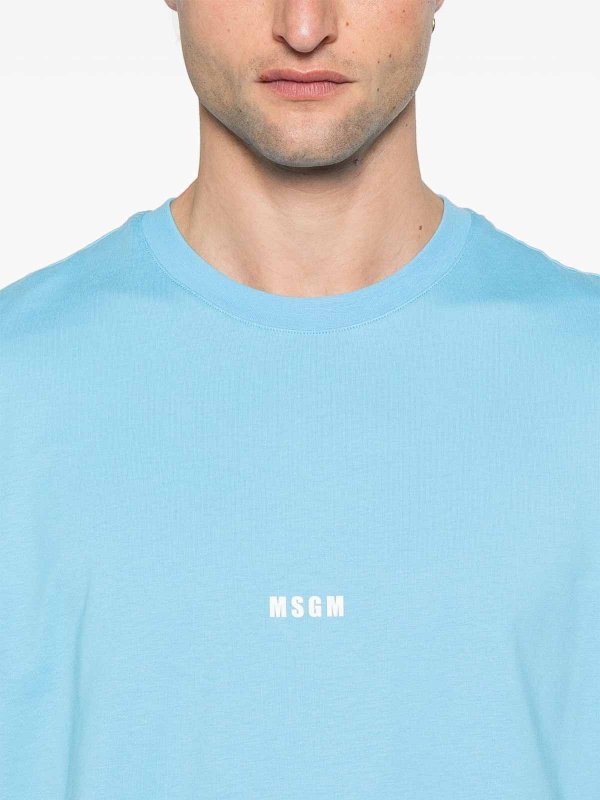 The Best Shops m.s.g.m.: t-shirts - Cotton T-Shirt With Front Printed Logo