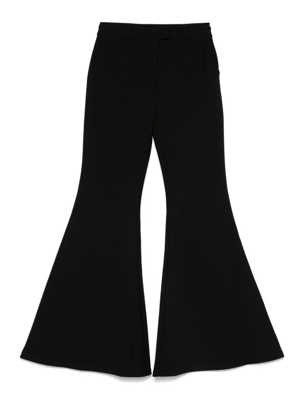 MICHAEL KORS: カジュアルトラウザー - ブラックフレアパンツ