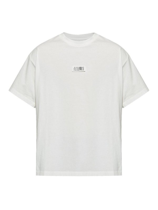 MM6 MAISON MARGIELA: Pull col rond - Pull Col Rond - Blanc