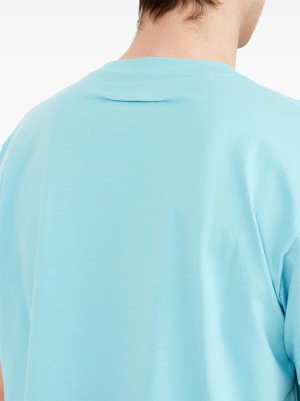 The Best Shops MM6 MAISON MARGIELA: Strickpullover mit Rundhalsausschnitt - Rundhalspullover - Hellblau