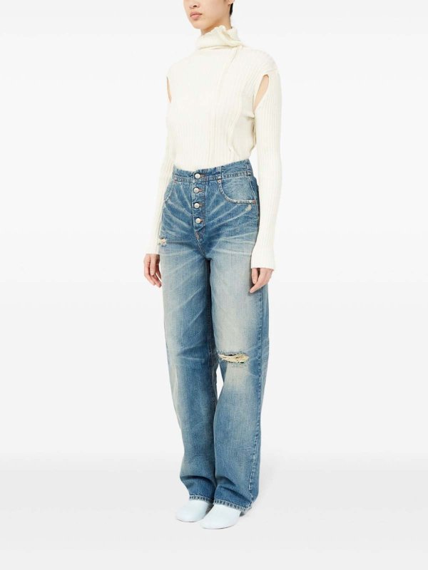 MM6 MAISON MARGIELA: straight leg jeans online - jeans