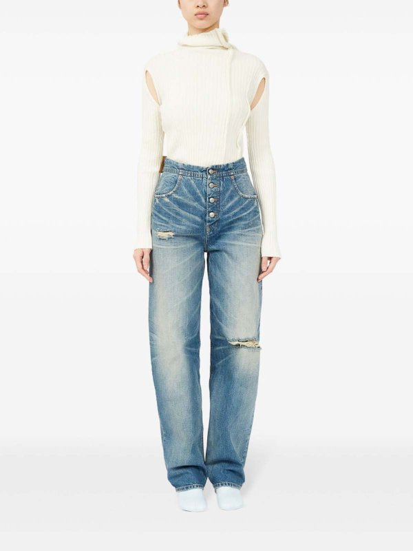 The Best Shops MM6 MAISON MARGIELA: straight leg jeans - jeans