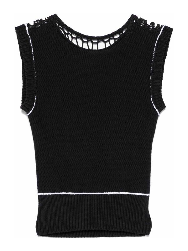 MM6 MAISON MARGIELA: クルーネック - クルーネック - 黒