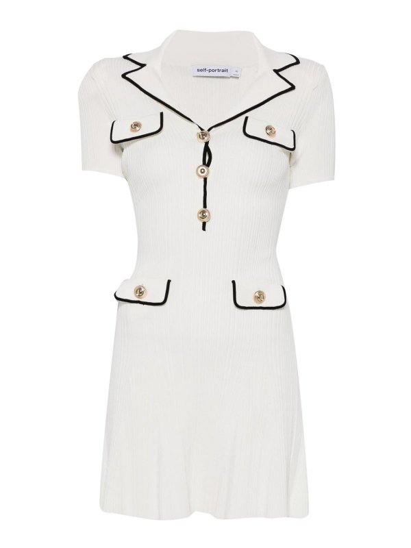 Self Portrait: Kurze Kleider - Kurzes Kleid - Weiß