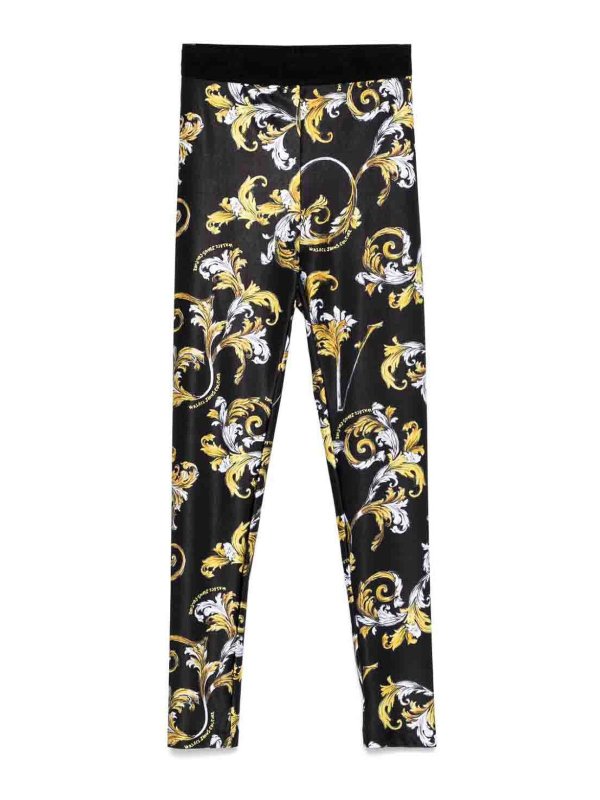 VERSACE JEANS: Leggings - Leggins con logo 