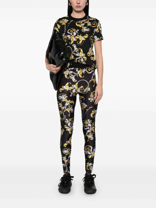 The Best Shops VERSACE JEANS: Leggings - Leggins con logo 