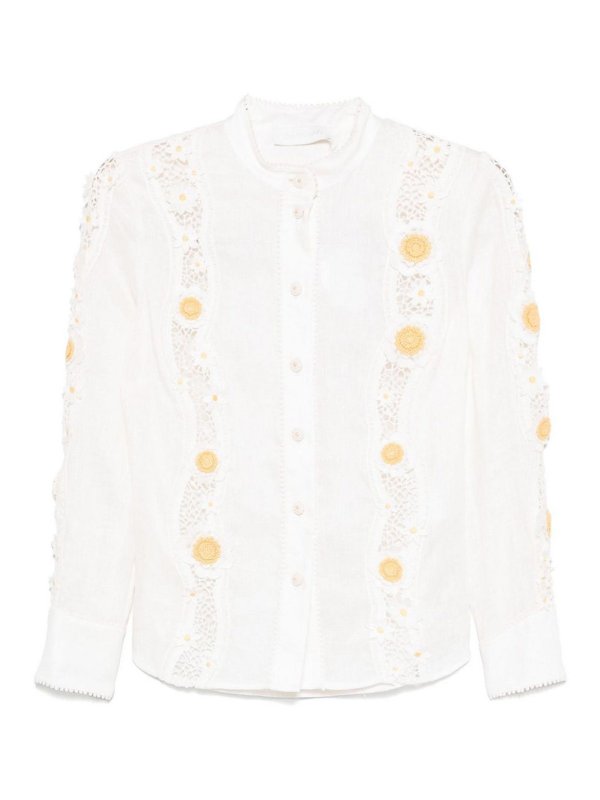 ZIMMERMANN: shirts - White Linen Shirt