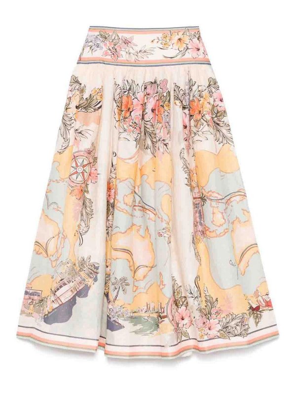 ZIMMERMANN: Knielange und Midi Röcke - Midirock - Bunt