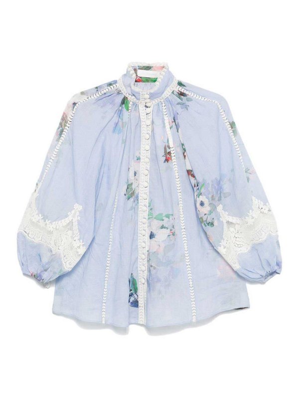 ZIMMERMANN: camicie - Camicia romantica con maniche a sbuffo