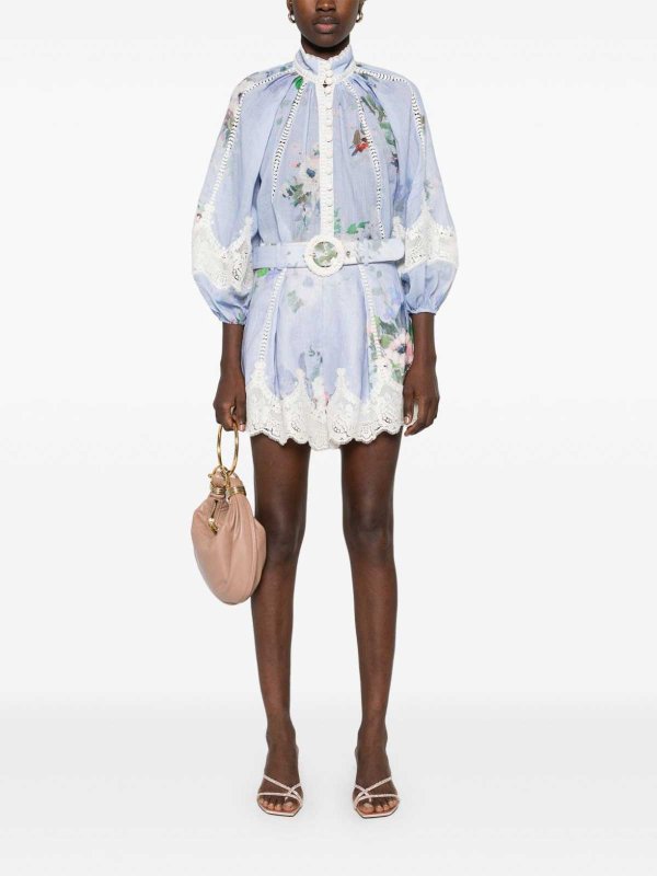 Camicia romantica con maniche a sbuffo shop online: ZIMMERMANN