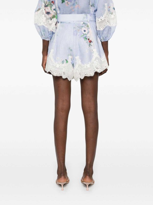 ZIMMERMANN buy online Periwinkle Shorts With Belt Everley
