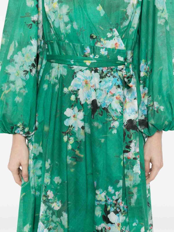 膝丈ドレス - 緑 shop online: ZIMMERMANN