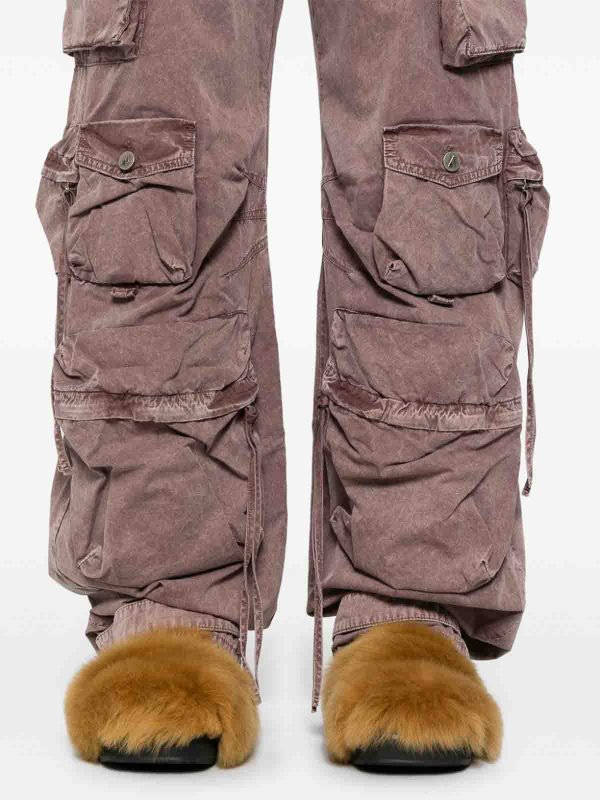 The Attico: bootcut jeans online - Pink Cargo Jeans With Pockets
