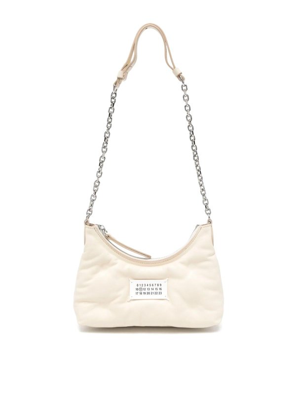 Maison Margiela: Schultertaschen - Schultertasche - Creme