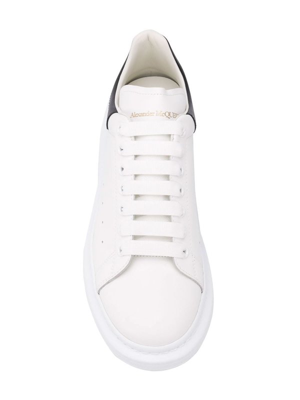 The Best Shops ALEXANDER MCQUEEN: Calfskin Leather Sneakers With Contrast Heel