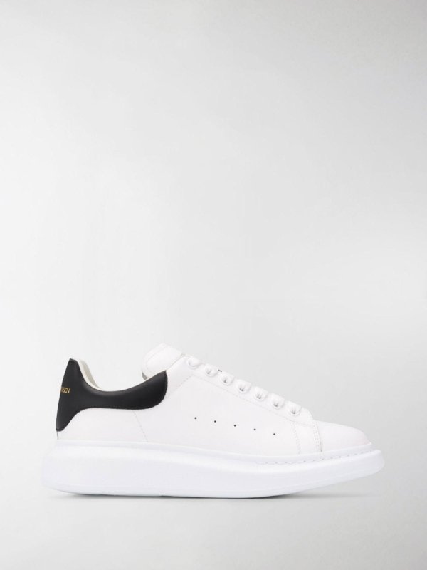trainers shop online Calfskin Leather Sneakers With Contrast Heel