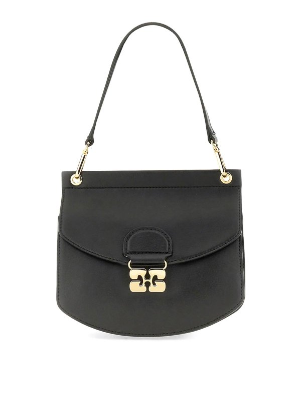 GANNI: クロスボディバッグ - クロスボディバッグ - 黒