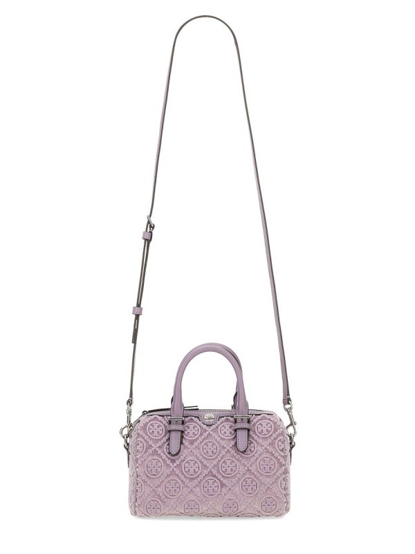 The Best Shops TORY BURCH: cross body bags - T Monogram Petite Satchel Bag In Fil Coup