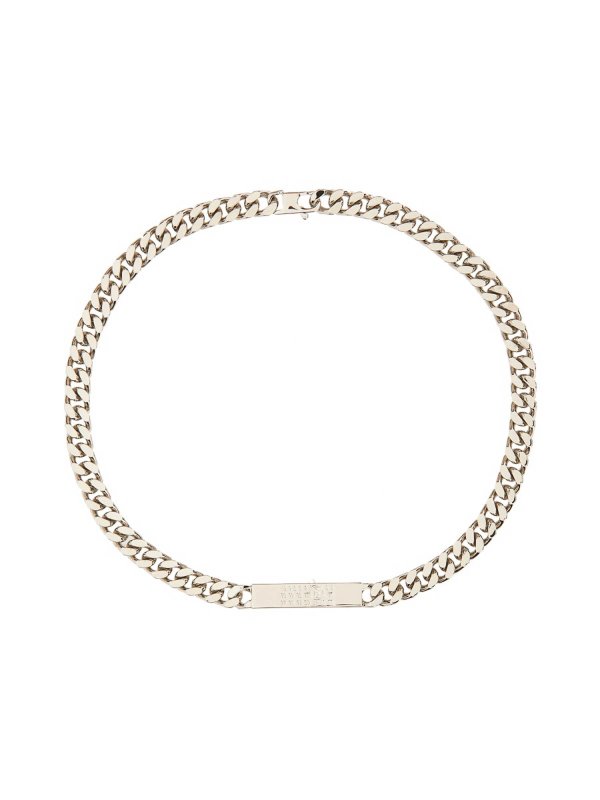 The Best Shops MM6 MAISON MARGIELA: Necklaces & Chokers - Necklace With Logo Plaque