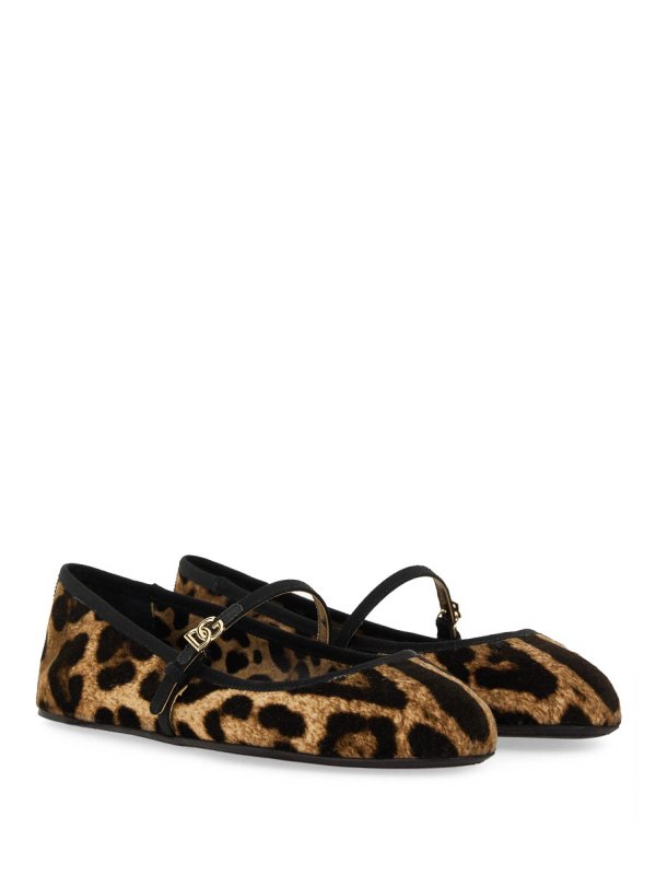 The Best Shops Dolce & Gabbana Jr: ballerine - Ballerina leopardata