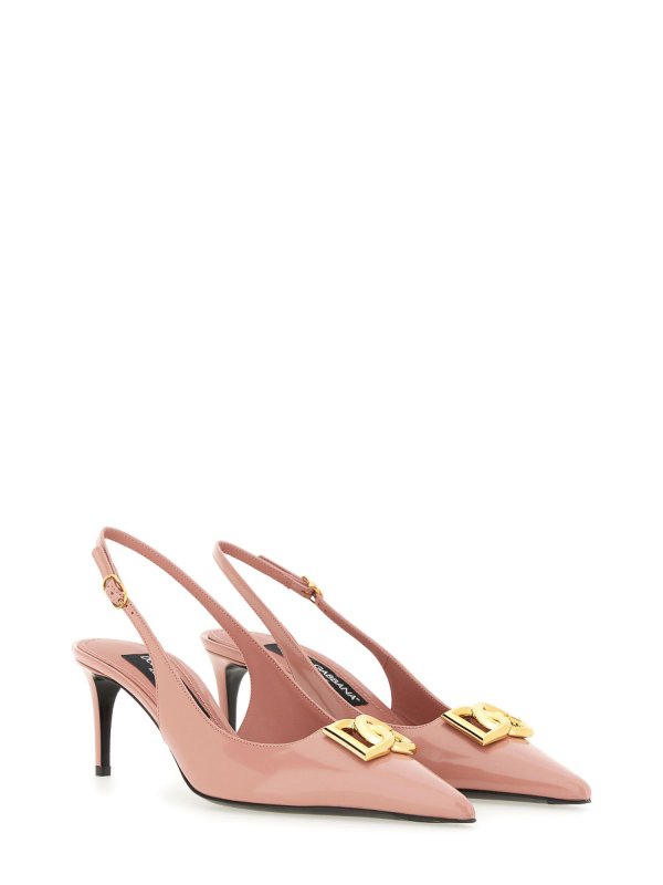 Dolce & Gabbana Jr: court shoes online - Leather Slingback
