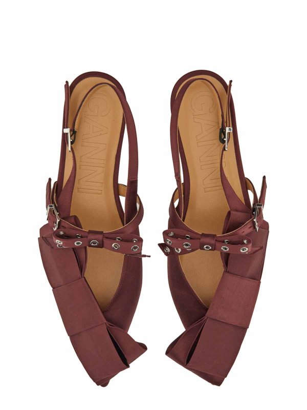 GANNI buy online Ballerines - Rouge Brun