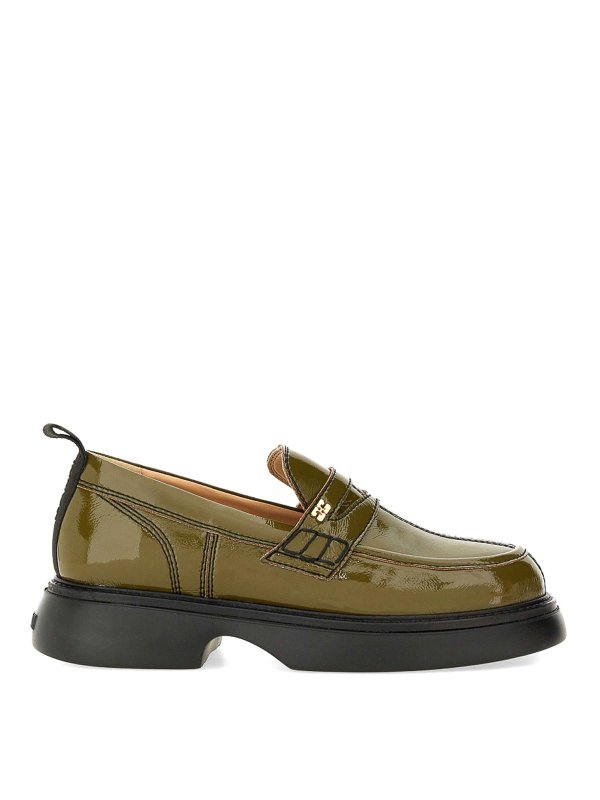 GANNI: Mokassins und Slippers - Mokassins - Grün