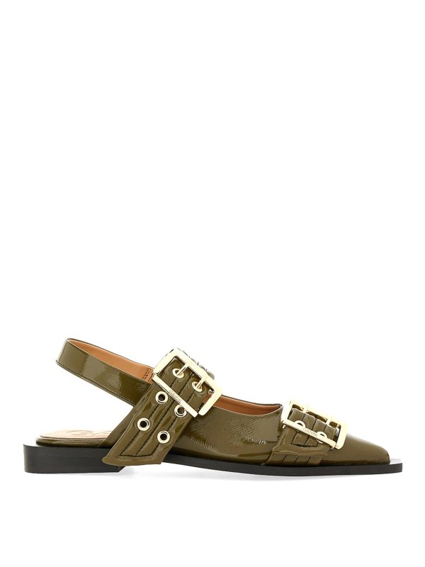 GANNI: Bailarinas - Bailarinas - Verde