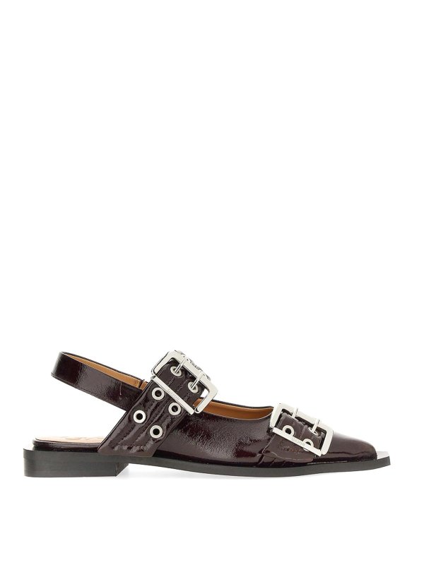 GANNI: Ballerinas - Ballerinas - Dunkelrot