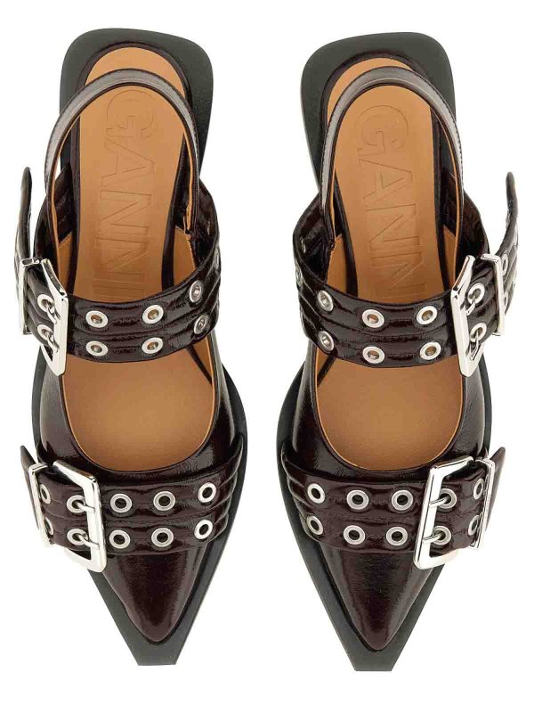 GANNI buy online Ballerinas - Dunkelrot