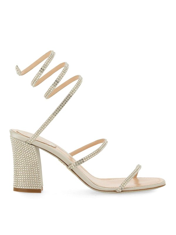 RENE CAOVILLA: sandals - Sandal With Rhinestones