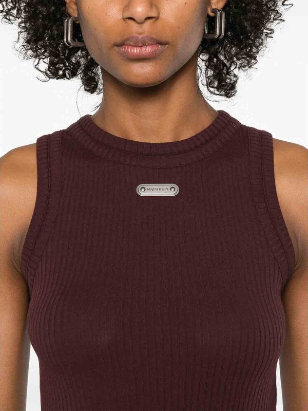 The Best Shops ALEXANDER MCQUEEN: Tops y camisetas sin mangas - Top - Rojo