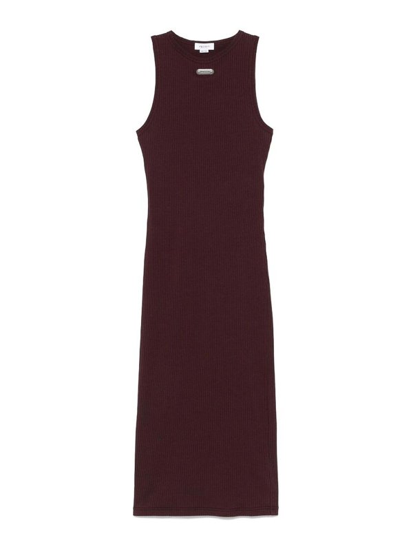 ALEXANDER MCQUEEN: Robe longueur genou - Robe Au Genou - Rouge