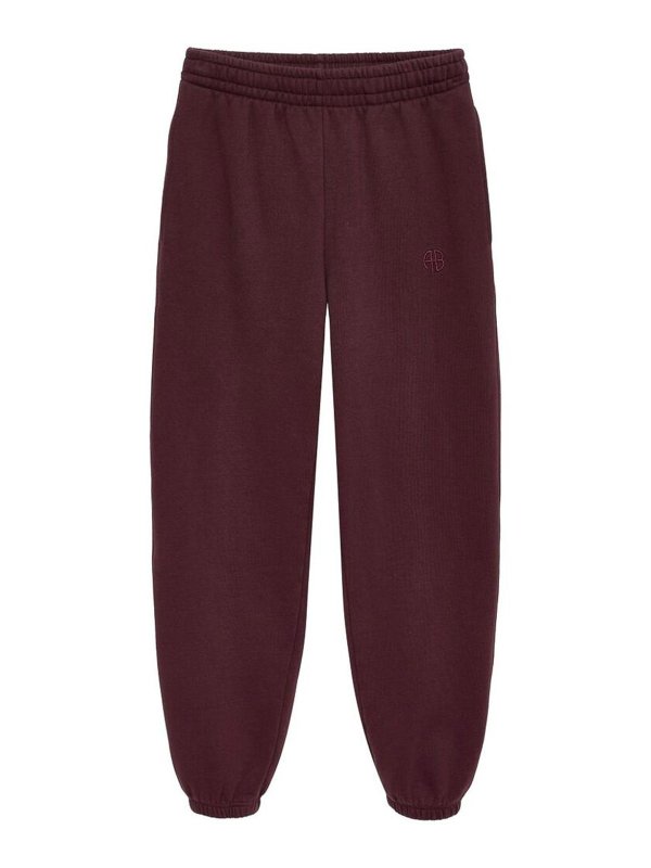 ANINE BING: カジュアルトラウザー - カジュアルパンツ - 赤