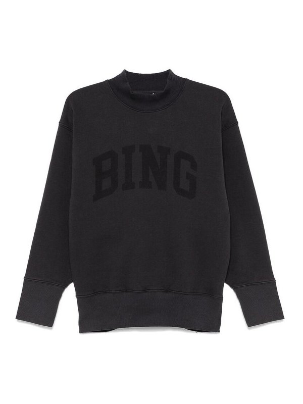 ANINE BING: スウェット＆セーター - スウェットシャツ/セーター - 黒