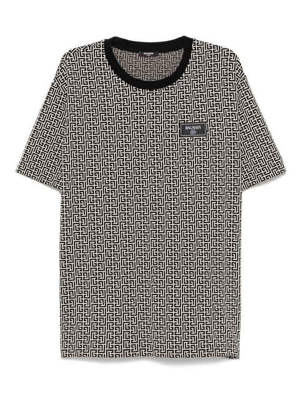 Balmain: Camisetas - Camiseta - Beis