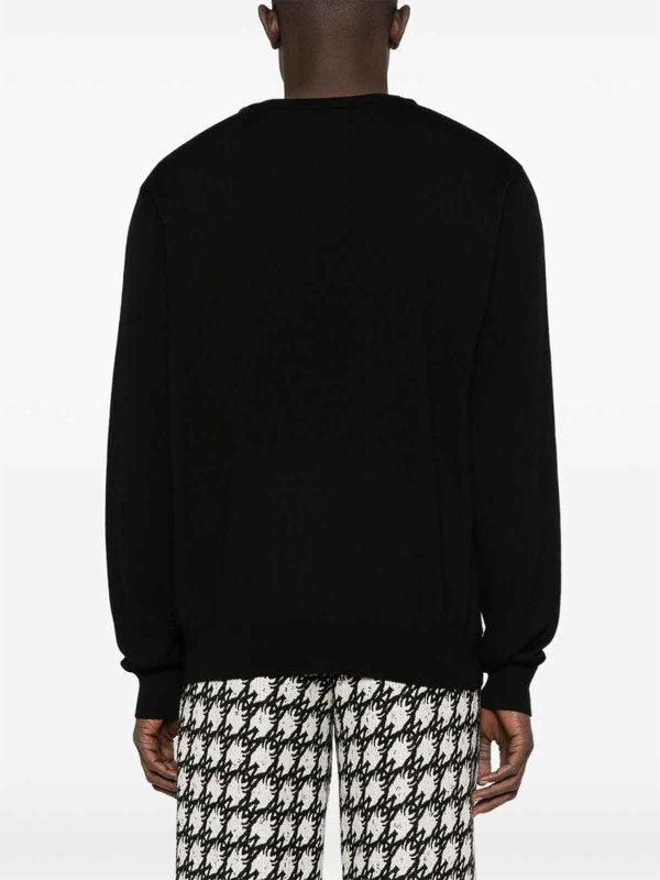 Balmain: Pull col rond online - Pull Col Rond - Noir