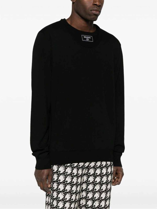 The Best Shops Balmain: Pull col rond - Pull Col Rond - Noir