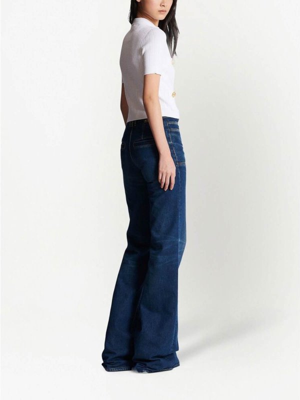 The Best Shops Balmain: Rundhalspullover - Weiß