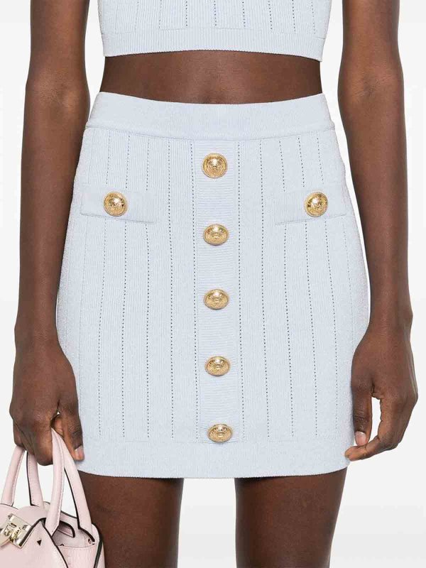 Balmain: ミニスカート online - 膝丈/ミディスカート - ブルー