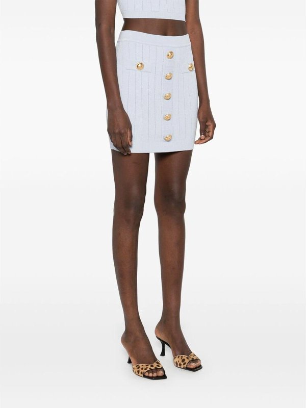 The Best Shops Balmain: ミニスカート - 膝丈/ミディスカート - ブルー