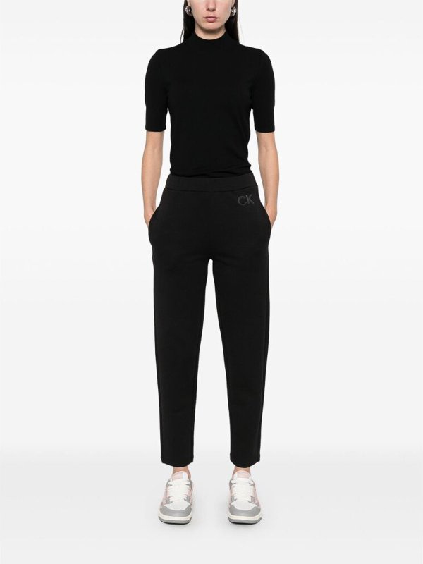 The Best Shops CALVIN KLEIN: カジュアルトラウザー - カジュアルパンツ - 黒